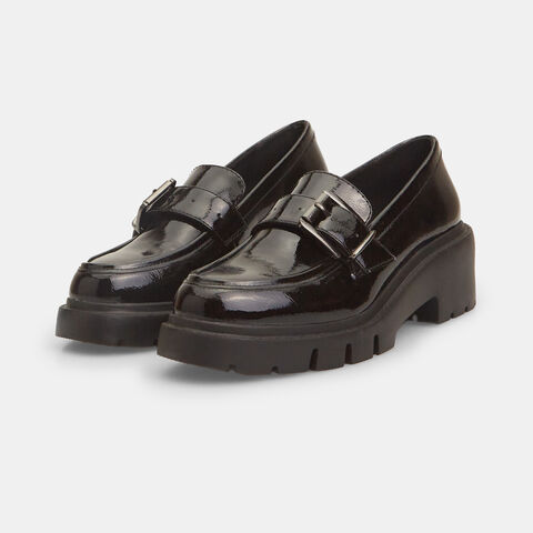 Mocasines de mujer Bata Flexible con correa con hebilla , Negro Mocasines de mujer Bata Flexible con correa con hebilla , Negro